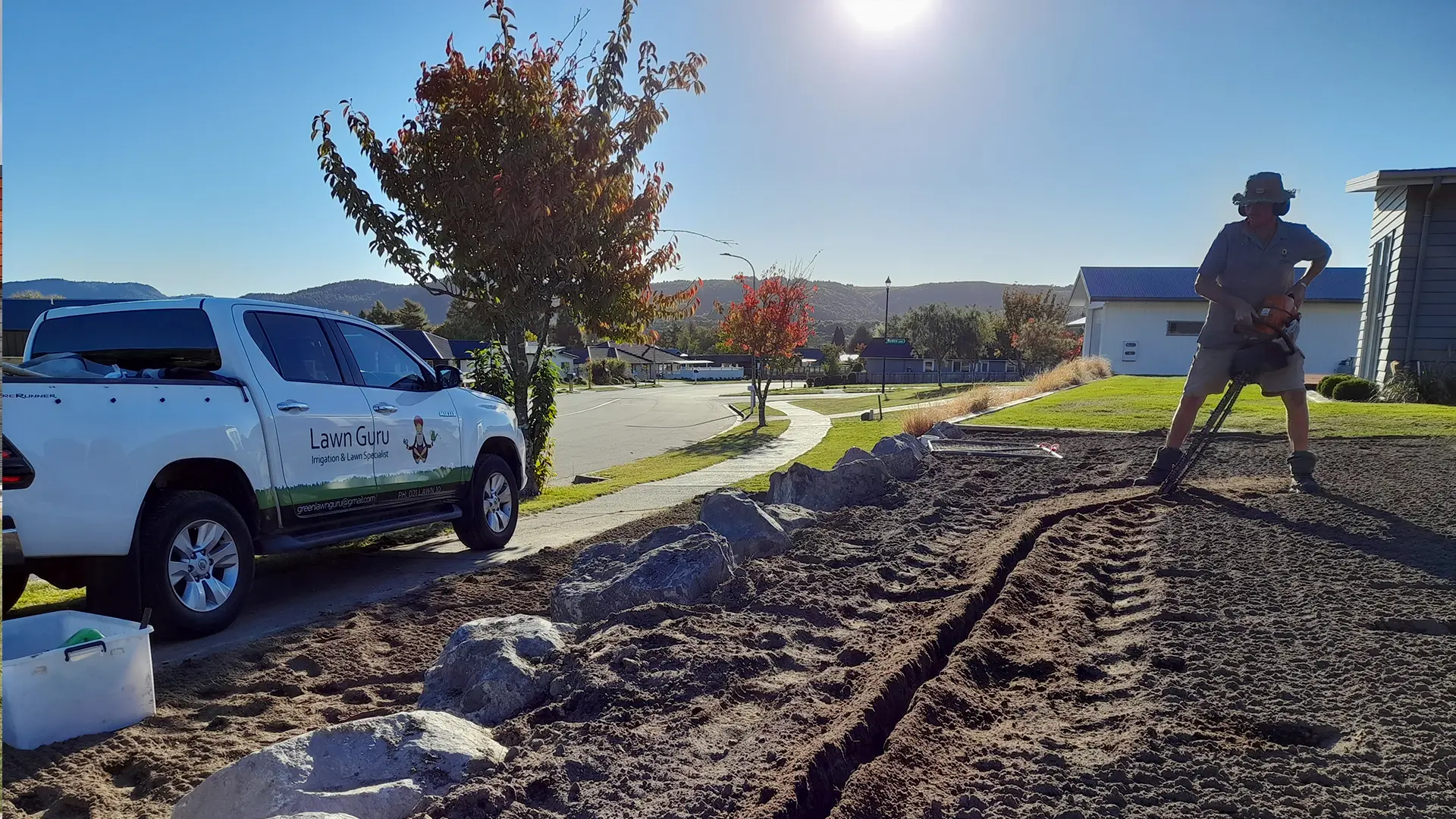 Trenching for irrigation